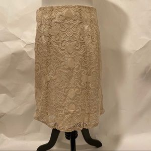New York& Company beige lace skirt size 0